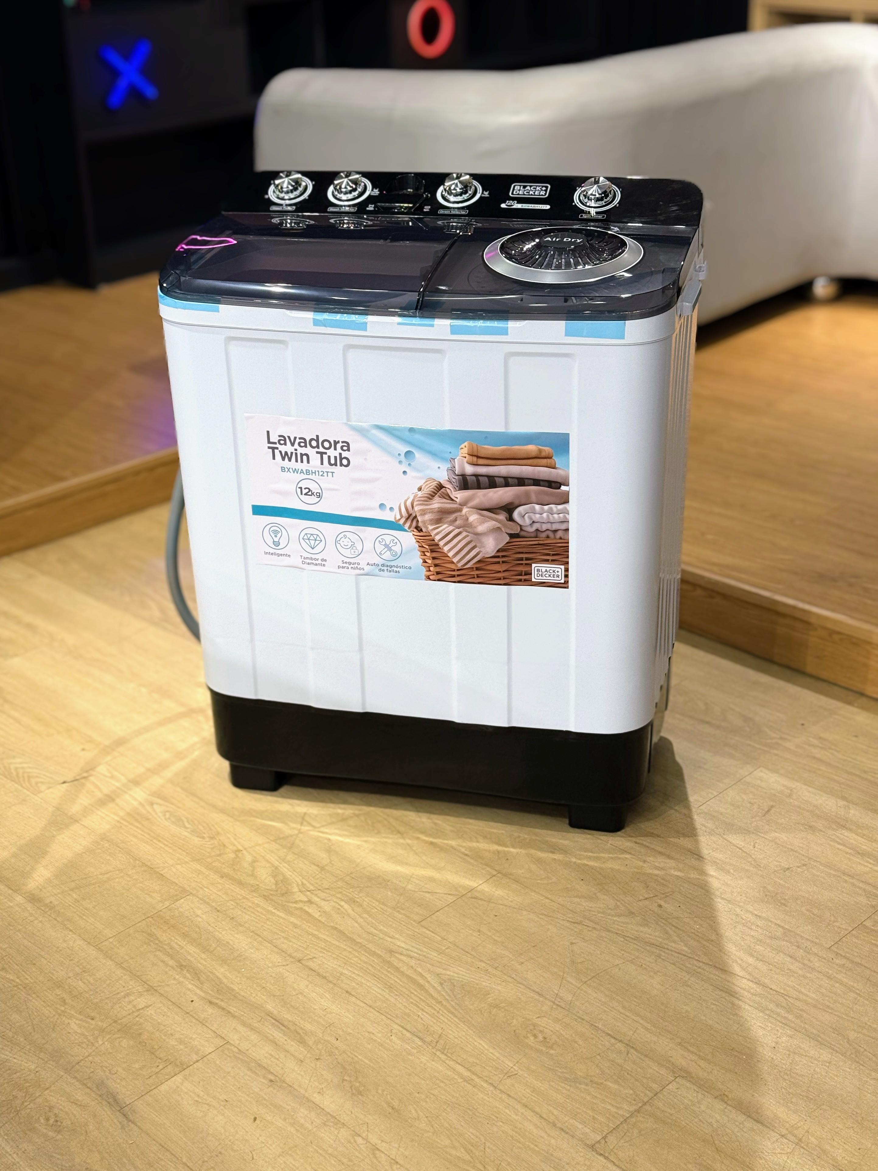 LAVADORA BLACK AND DECKER DOBLE TINA 12KG
