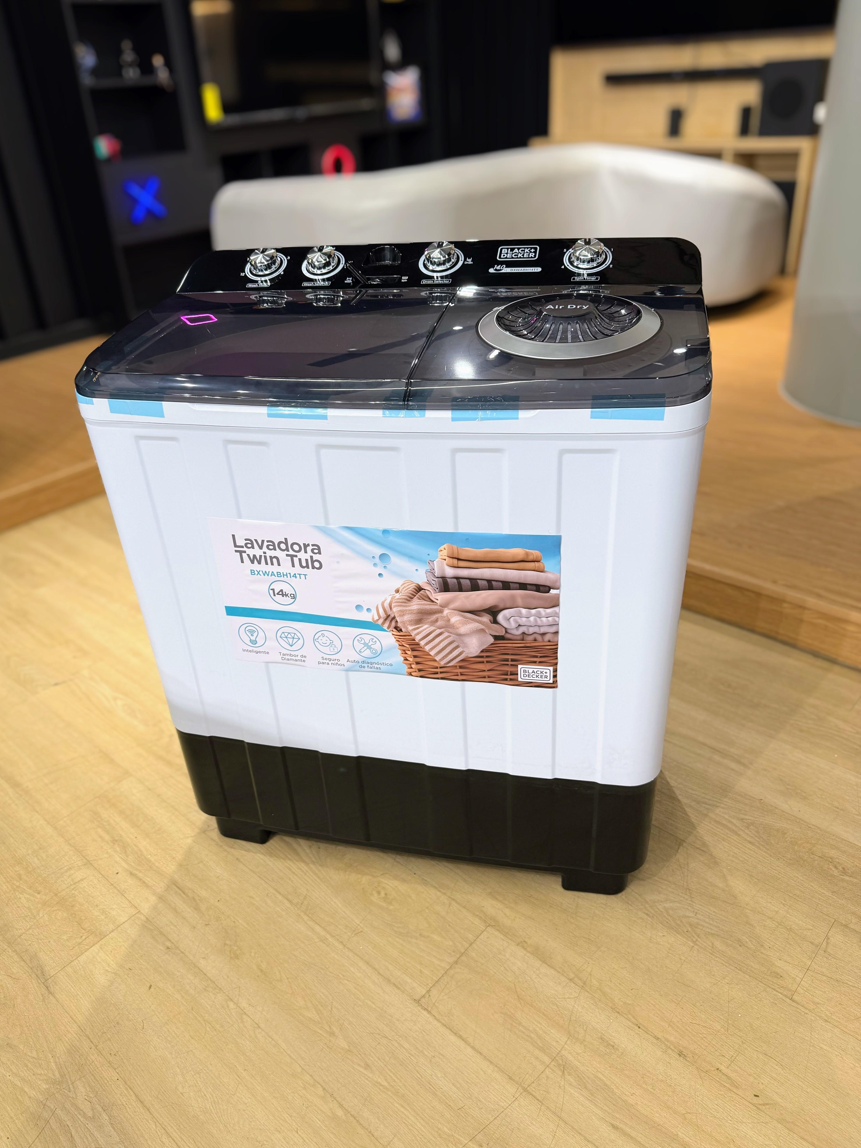 LAVADORA BLACK AND DECKER DOBLE TINA 14KG