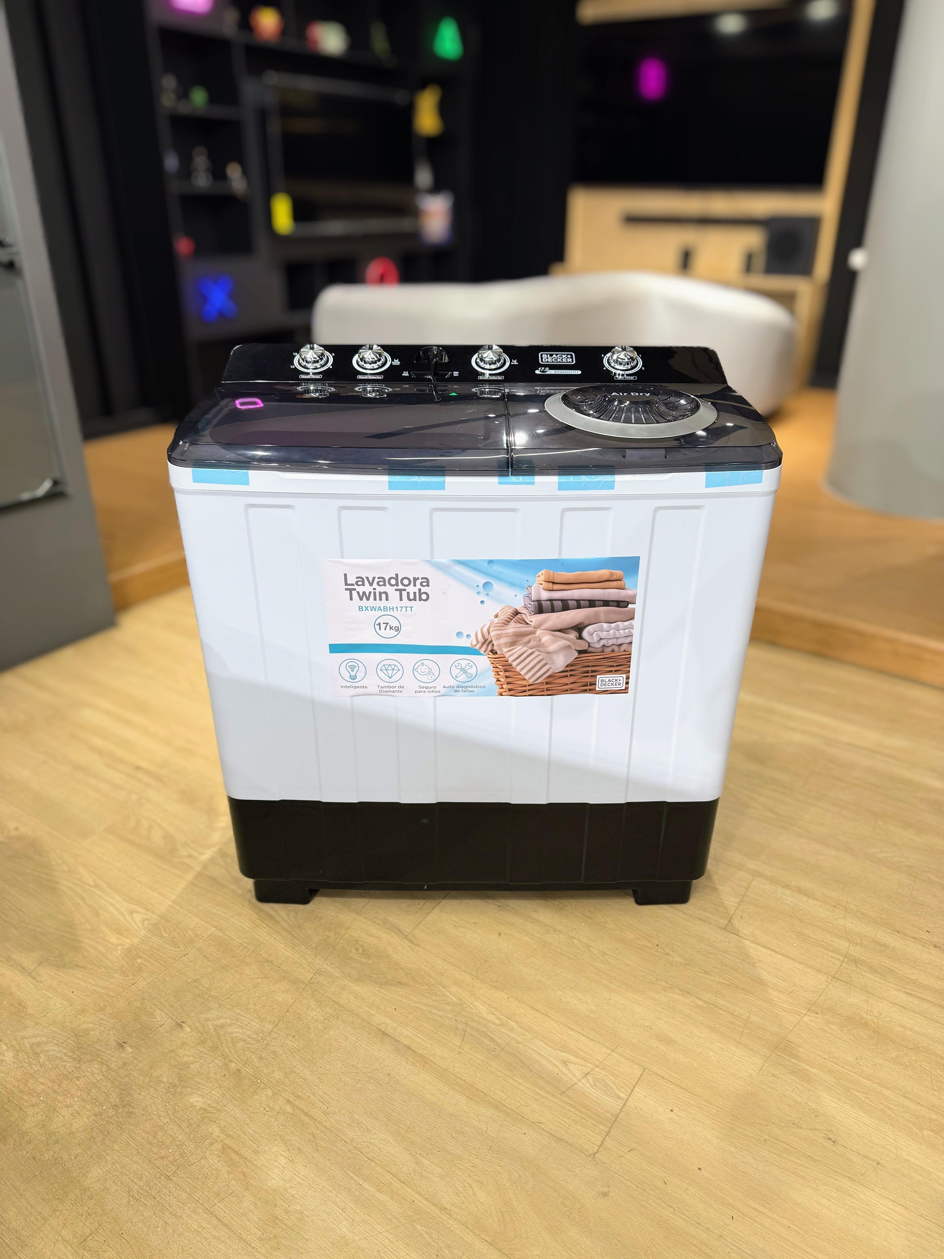 LAVADORA BLACK AND DECKER DOBLE TINA 17KG